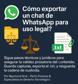PASOS PARA EXPORTAR UN CHAT DESDE WHATSAPP