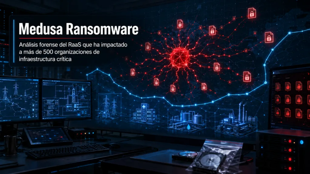Medusa Ransomware: Análisis forense del RaaS que ha impactado a más de 500 organizaciones de infraestructura crítica y medidas de prevención prioritarias